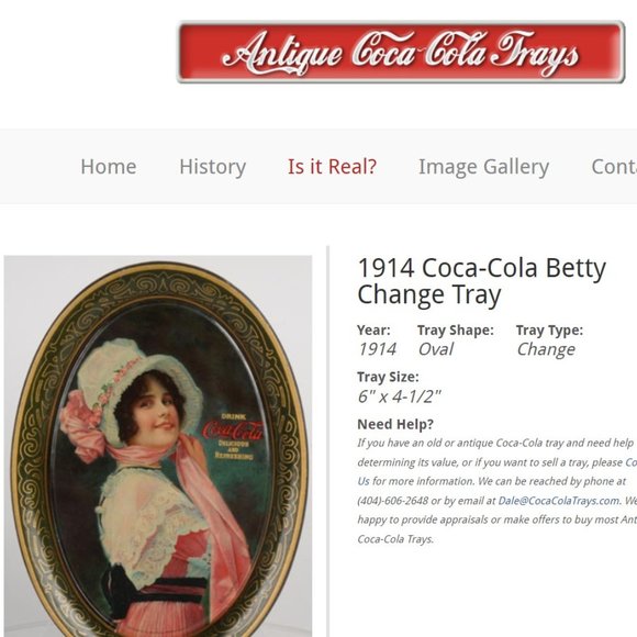 Vintage printed 1973 Coca-Cola Betty Change Tray - Picture 5 of 5
